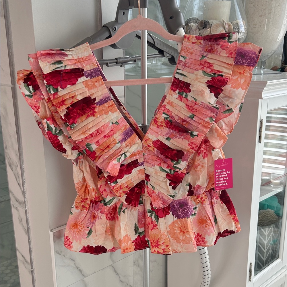 Floral Ruffled Women's Buddy Love Top